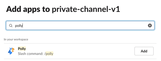 Adding Polly To A Private Channel