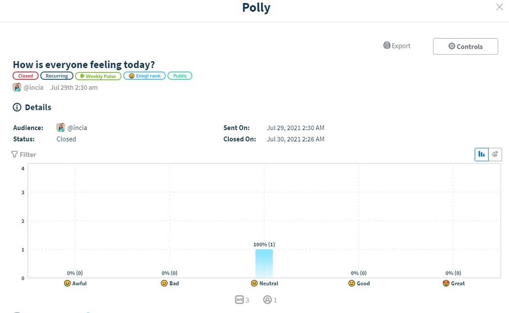 Viewing Results of Recurring Pollys